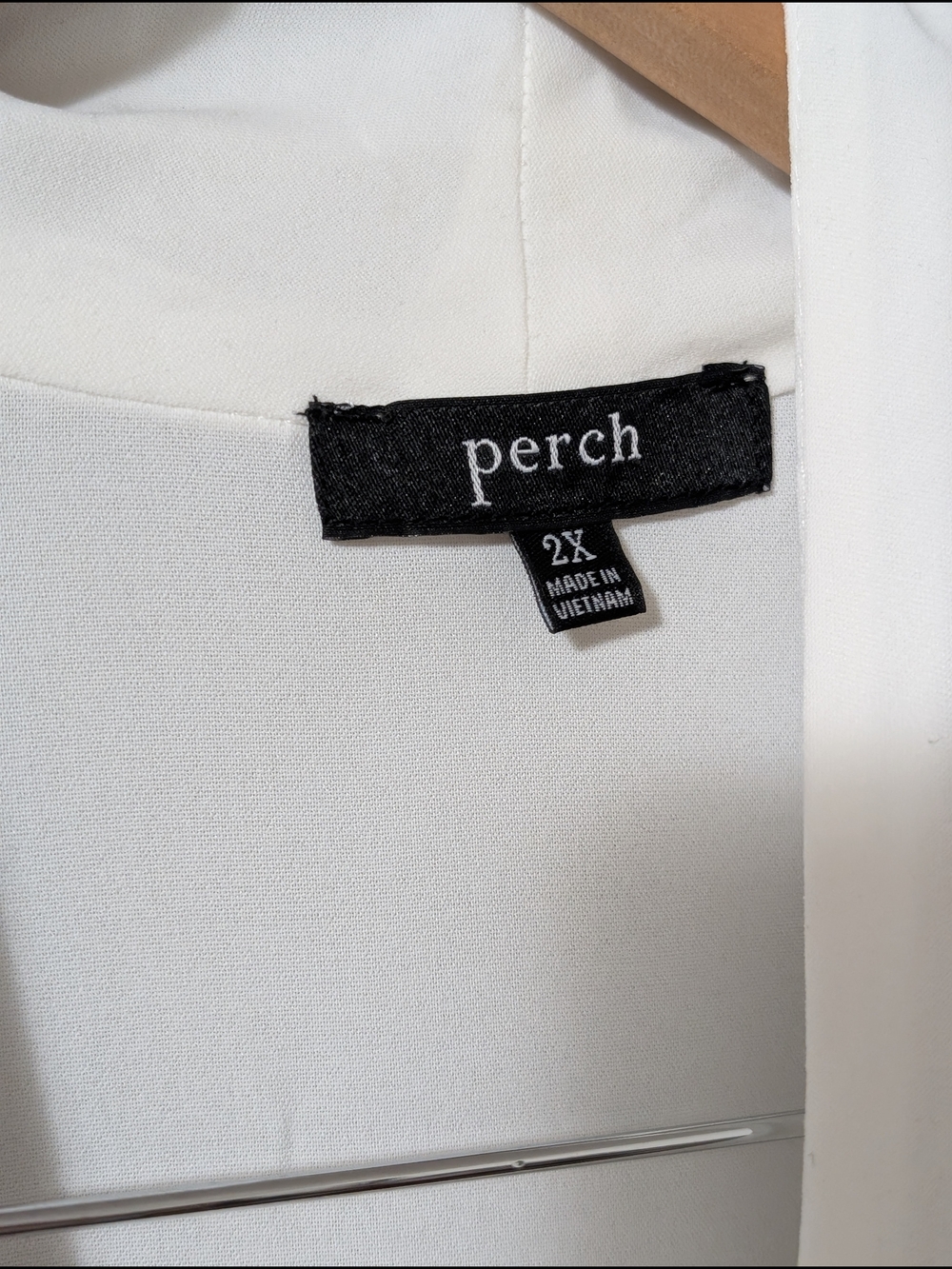 White Draped Open Front Jacket - Picture 3 of 3
